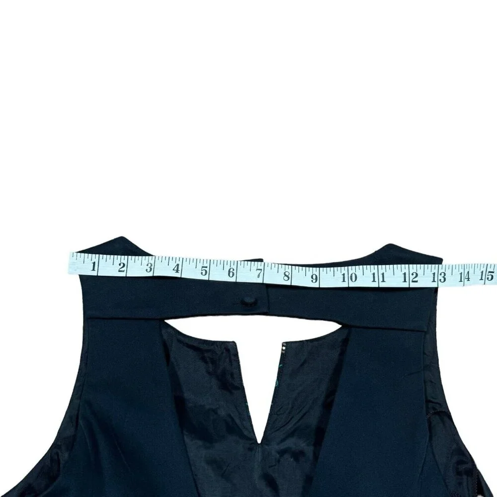 Moulinette Soeurs Anthropologie Size 6 P Black Floral Embroidery PERENNIAL Dress - Picture 13 of 15